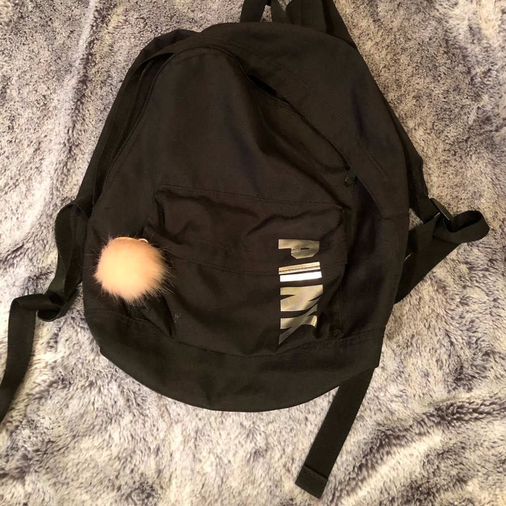 Medium PINK backpack with Pom